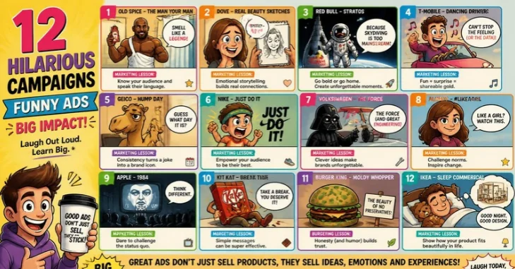 12 Funny Ads and Campaigns Worth Studying